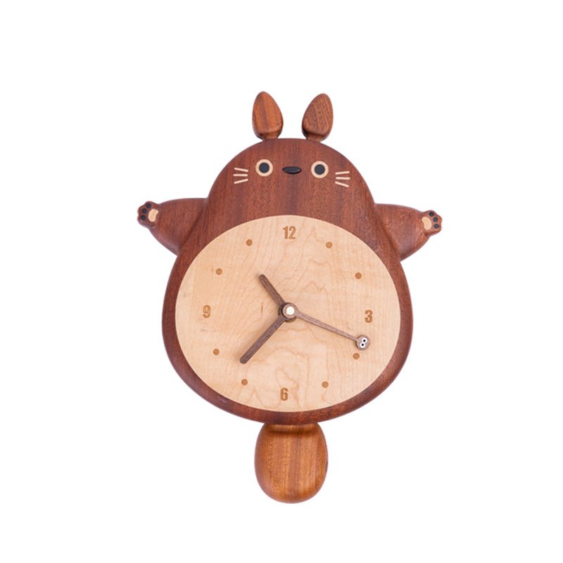 Handmade Ebony Wood Totoro Figurine | Hugging Pose Gift | Creative Kids Room Decor | Meaningful Birthday Gift for Child