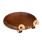 Handcrafted Sheep Decor Tray - Elegant Black Walnut Storage & Fruit Plate with Unique Wood Accents, Stylish Desk Organizer & Gift - Adaoge gifts