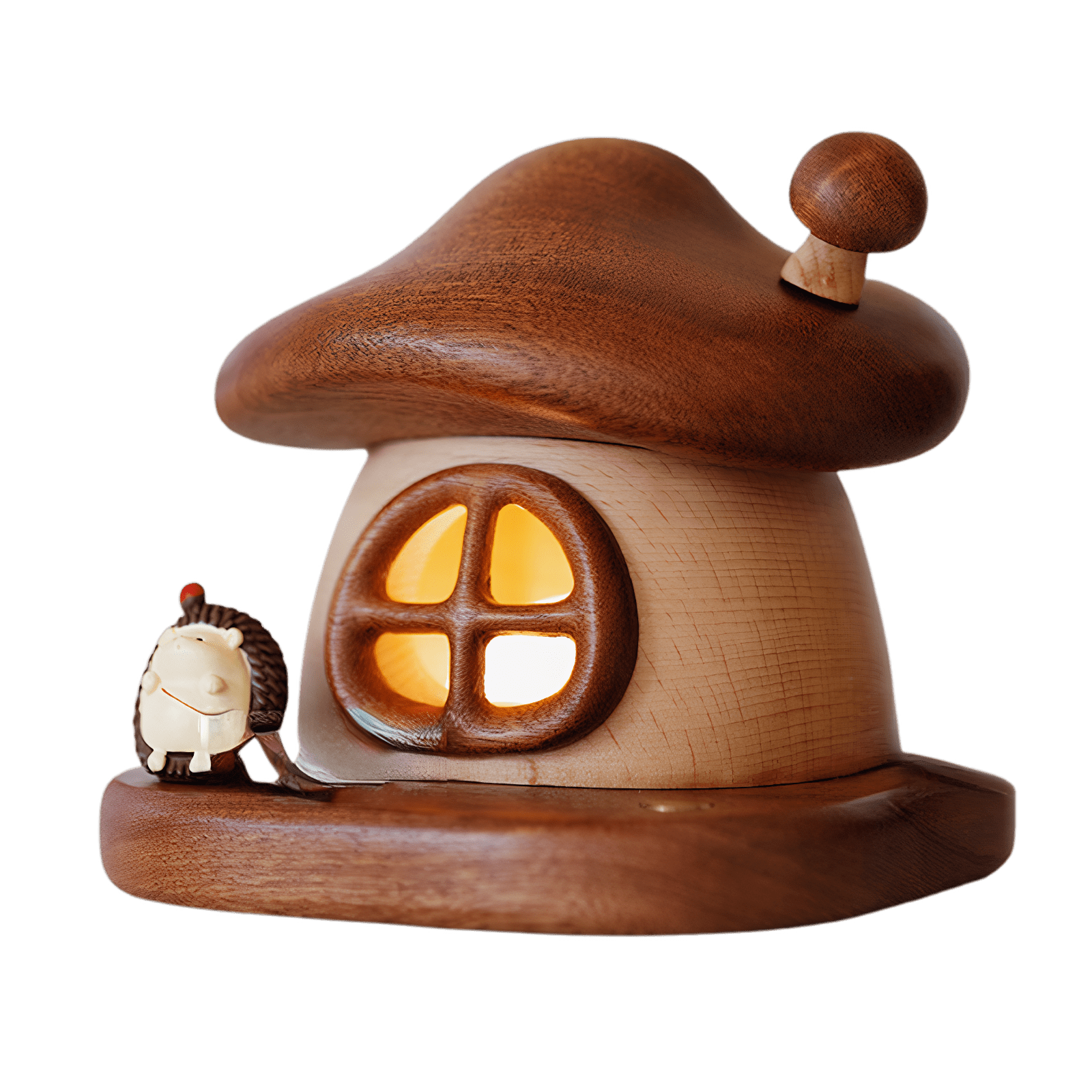 Handcrafted Hedgehog Night Light - Wooden Nursery Lamp, Kids' Gift Idea - Adaoge gifts