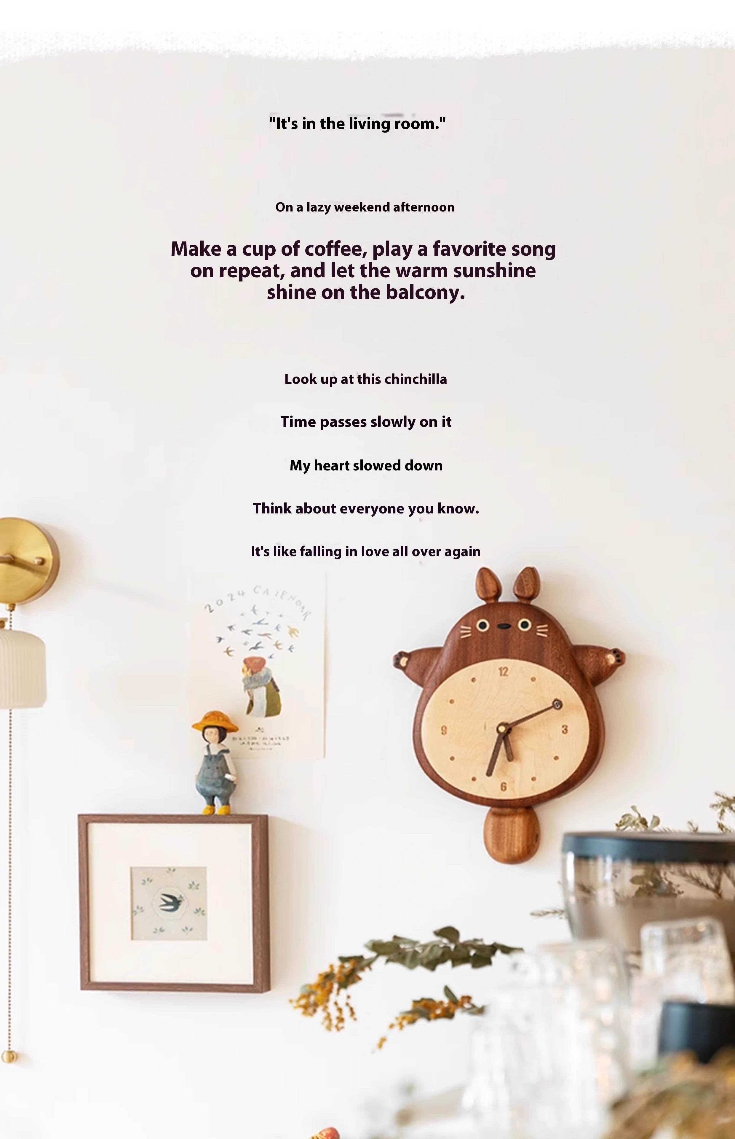 Handmade Ebony Wood Totoro Figurine | Hugging Pose Gift | Creative Kids Room Decor | Meaningful Birthday Gift for Child