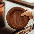 Couple Mugs Set | Solid Wood Nest Coaster | High-Temperature White Porcelain | Creative Birthday Gift for Couples