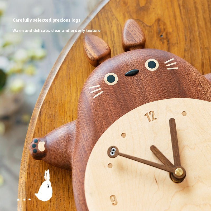 Handmade Ebony Wood Totoro Figurine | Hugging Pose Gift | Creative Kids Room Decor | Meaningful Birthday Gift for Child