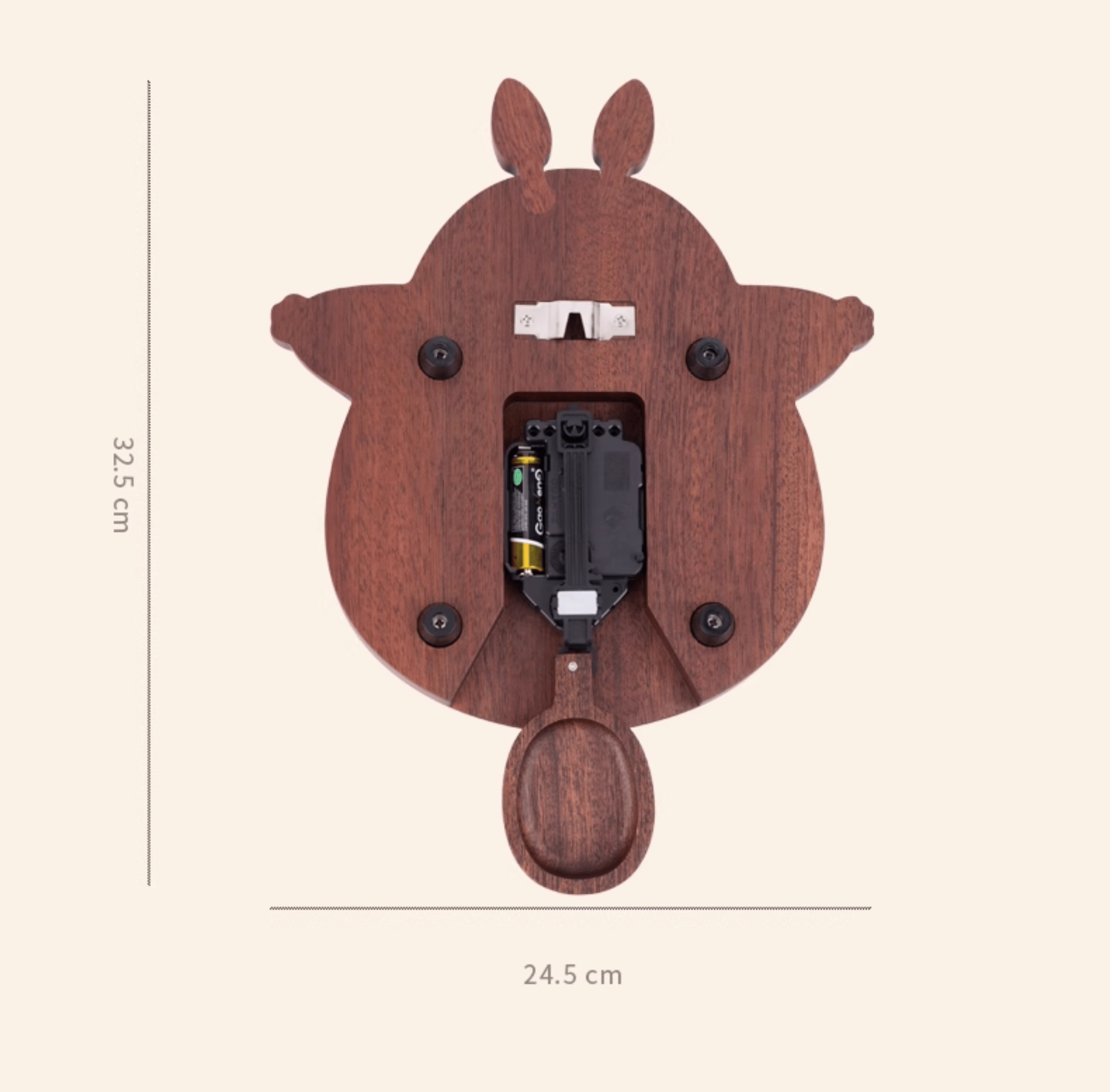 Handmade Ebony Wood Totoro Figurine | Hugging Pose Gift | Creative Kids Room Decor | Meaningful Birthday Gift for Child