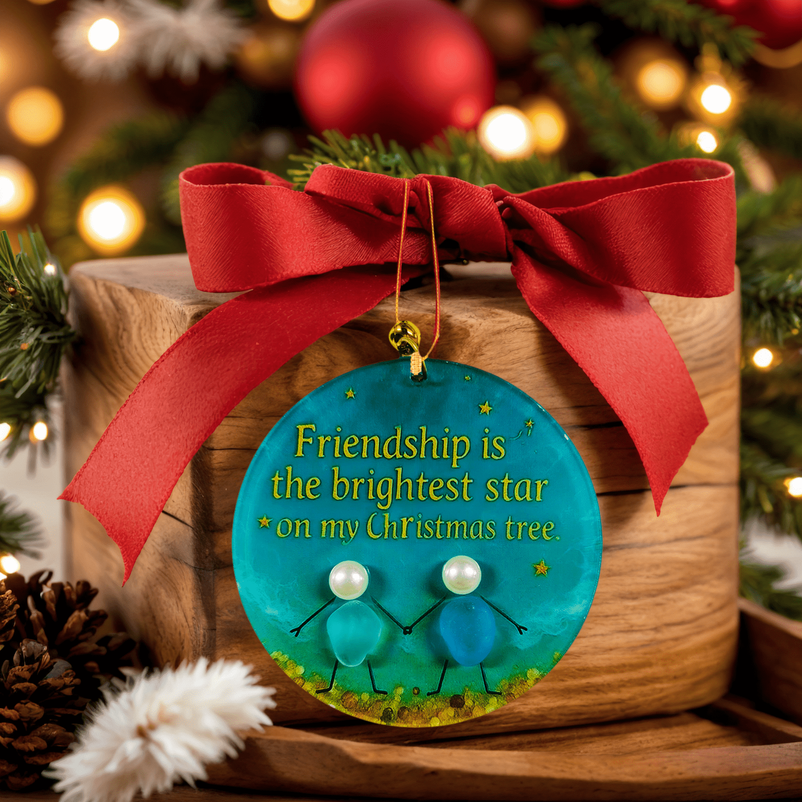 Sea Glass Ornaments Brimming with Friendship,gift for good friend(style4)