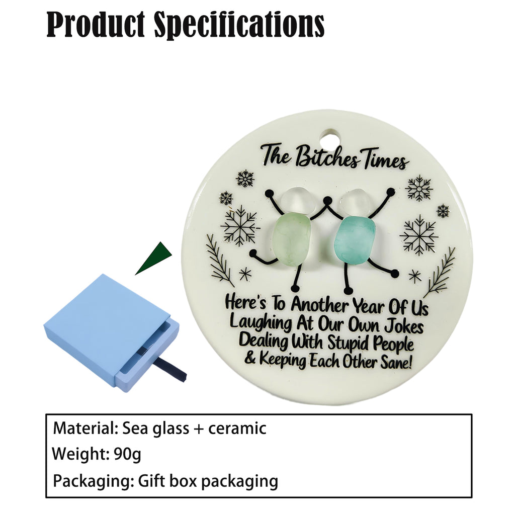 Sea Glass Ornaments Brimming with Friendship,gift for good friend(style2)