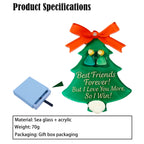 Sea Glass Ornaments Brimming with Friendship, New Year Gifts for Classmates and Teachers, Christmas Gifts(style6)