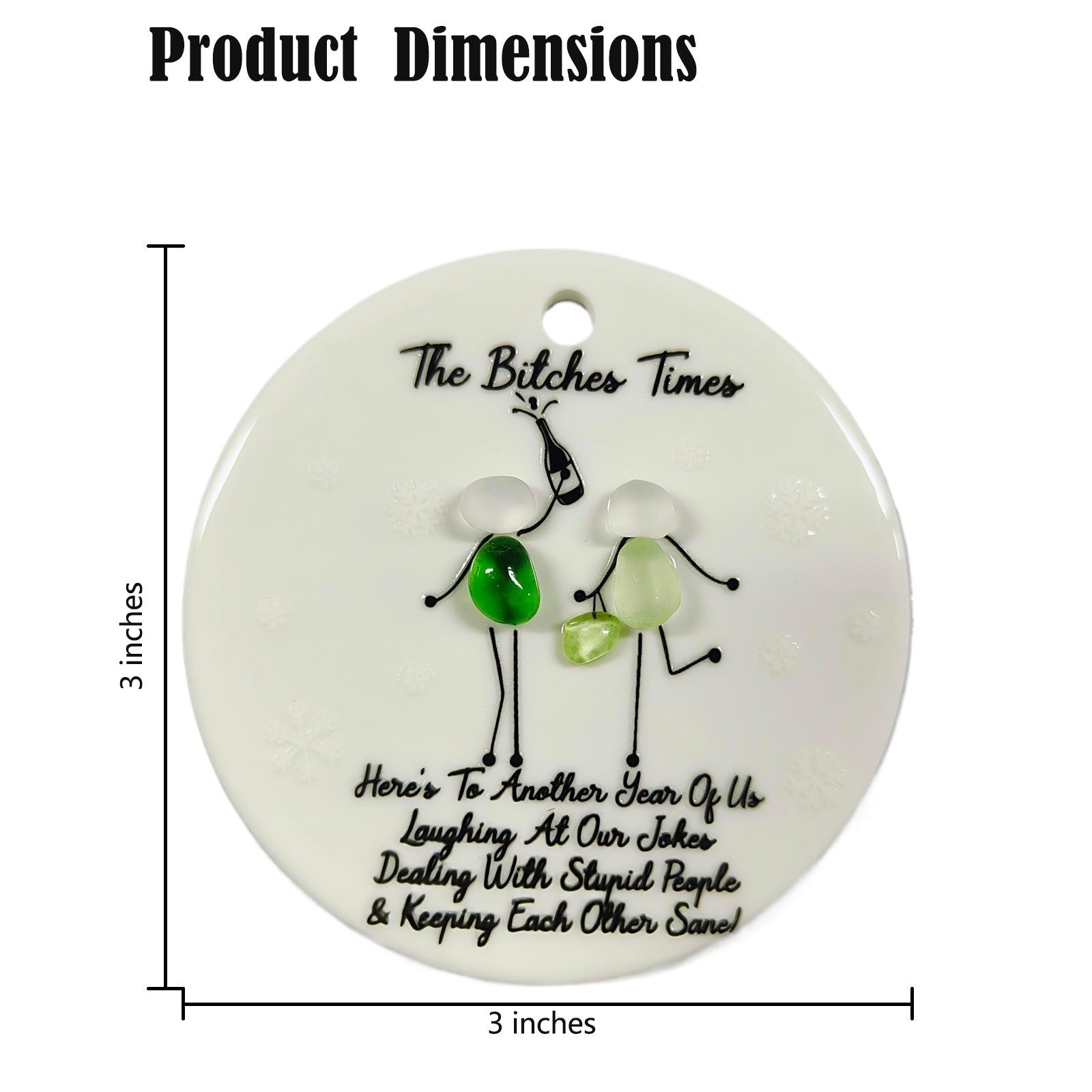 Sea Glass Ornaments Brimming with Friendship, gift for bestie