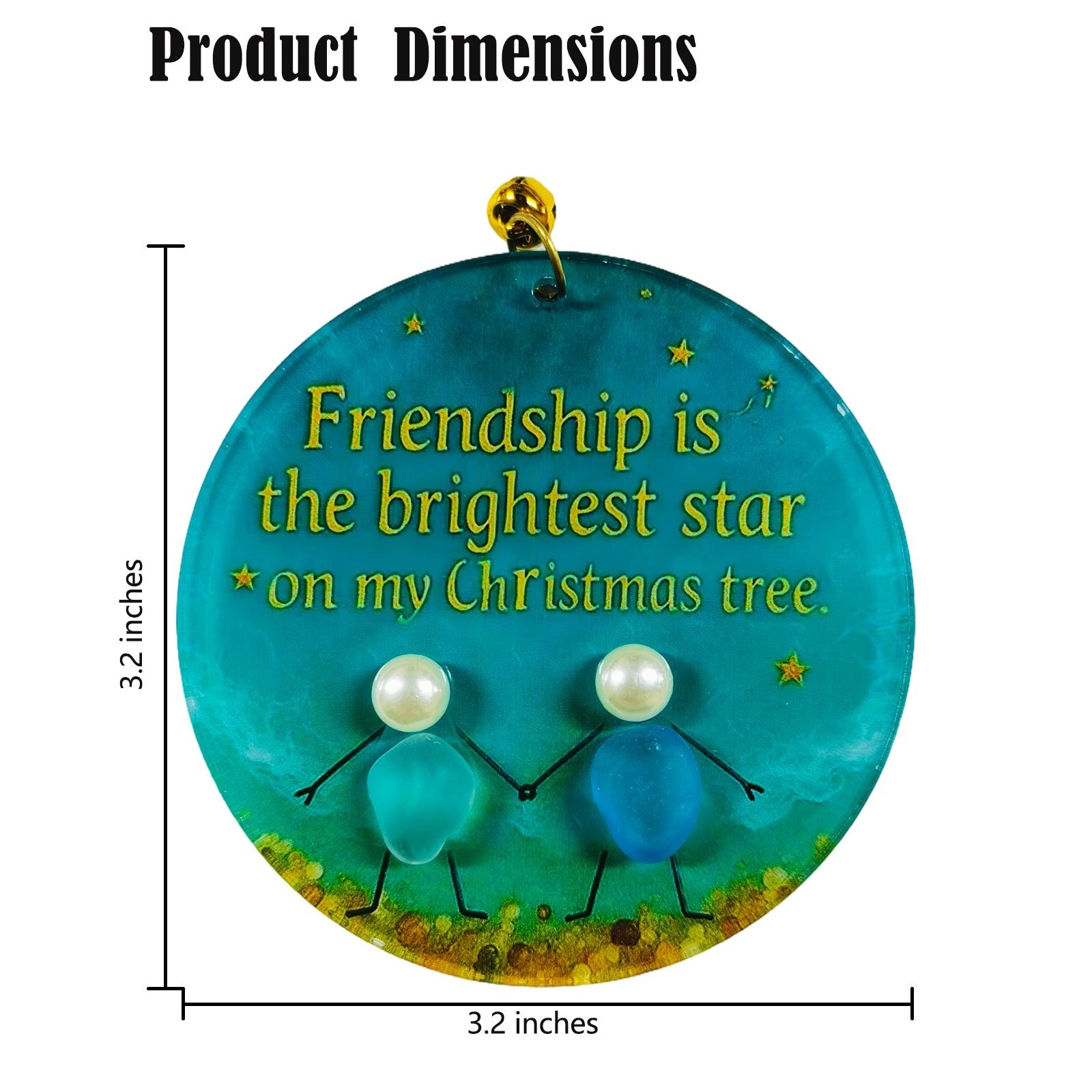 Sea Glass Ornaments Brimming with Friendship,gift for good friend(style4)