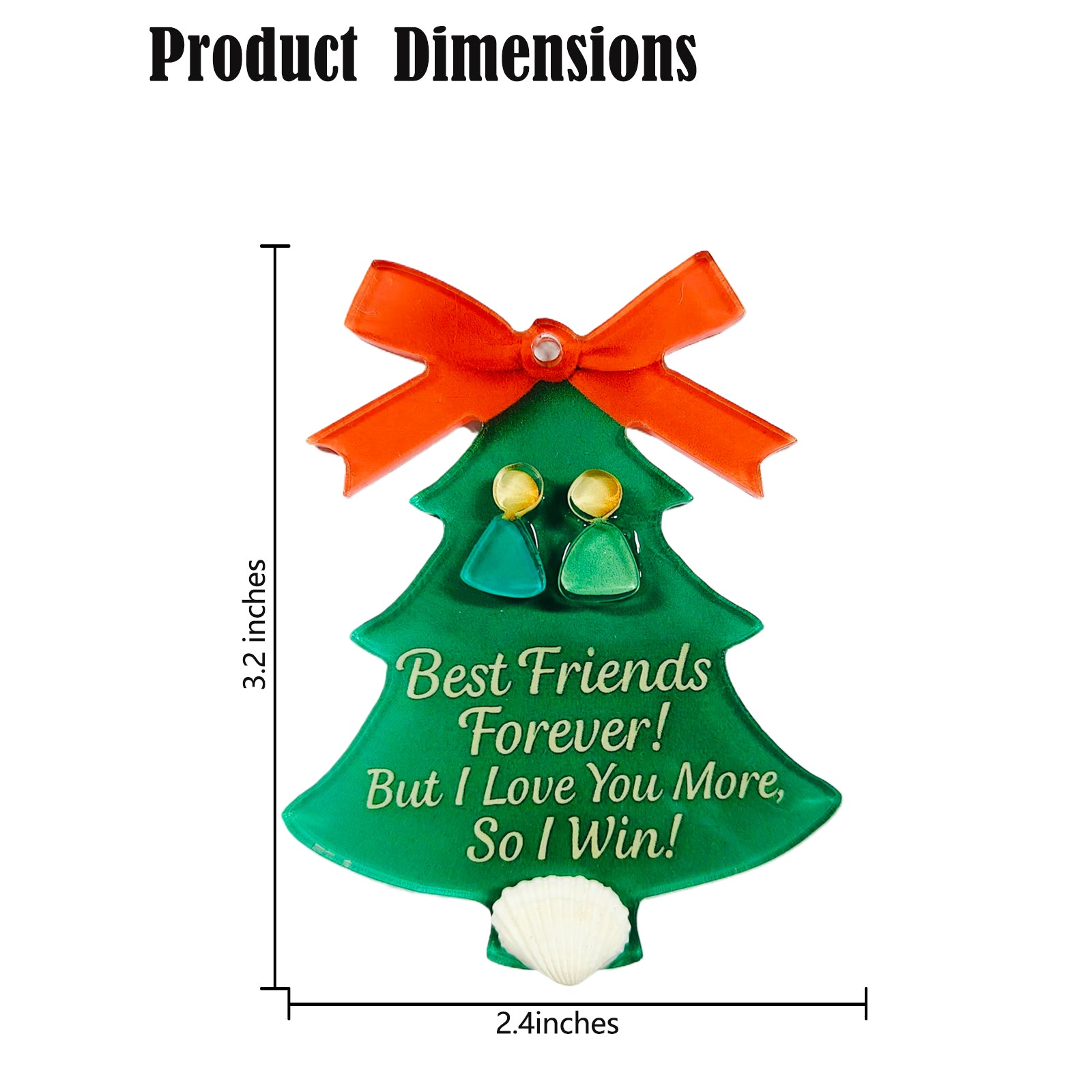 Sea Glass Ornaments Brimming with Friendship, New Year Gifts for Classmates and Teachers, Christmas Gifts(style6)