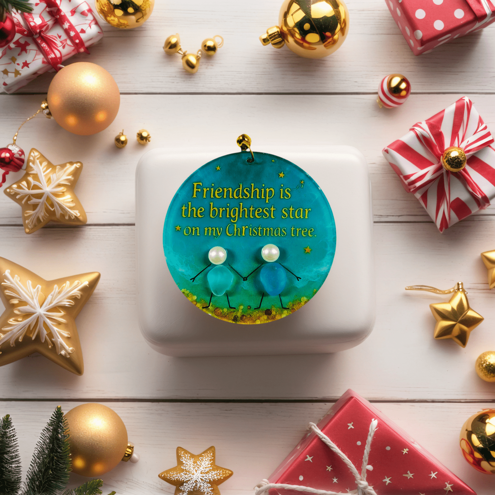 Sea Glass Ornaments Brimming with Friendship,gift for good friend(style4)